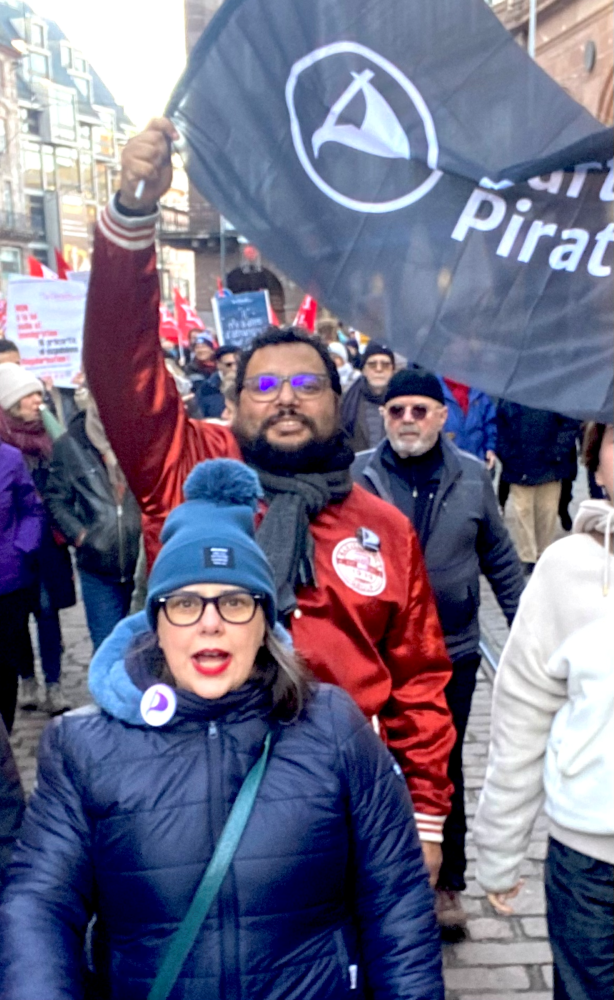 Image Presse 1 Parti Pirate PP an manif!